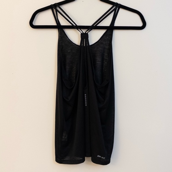Nike Black Dri-FIT Strappy Back Training Tank Top – Women’s size Small - Picture 2 of 3